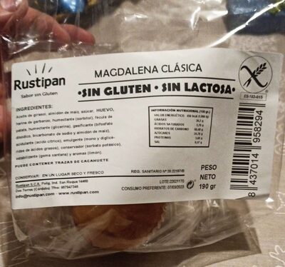 Foto de Magdalena clásica sin gluten y sin lactosa