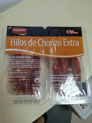 Foto de hilos de chorizo extra