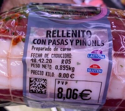 Foto de Rellenito con pasas y piñonesc