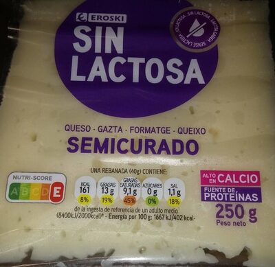 Foto de Queso semicurado sin lactosa