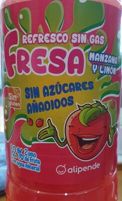 Foto de Refresco sin gas sabor fresa, manzana y limon