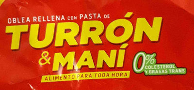 Foto de Oblea rellena de turrón y maní