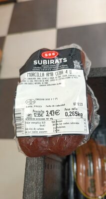 Foto de Morcilla amb ceba 4 u.