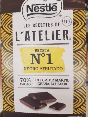 Foto de Nestlé Chocolate Negro 70% Afrutado L'atelier