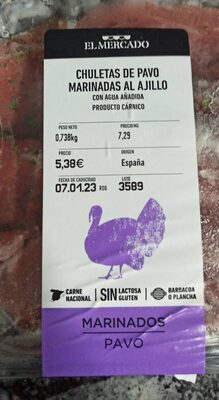 Foto de Chuleta de pavo marinada al ajillo