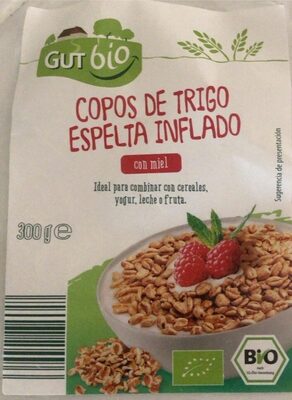 Foto de Copos de Trigo Espelta Inflado con Miel