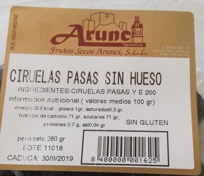 Foto de Ciruelas pasas sin hueso