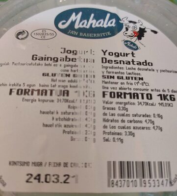 Foto de Yogurt Desnatado