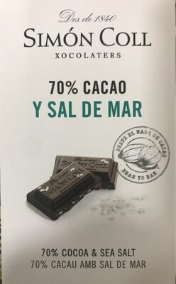 Foto de Chocolate 70 cacao y sal de mar
