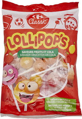 Foto de Assortiment de sucettes goûs fruits & cola