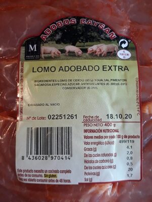 Foto de Lomo adobado extra