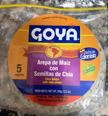 Foto de Arepa de maíz con semillas de chía
