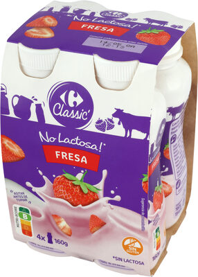 Foto de Leche fermentada de fresa sin lactosa