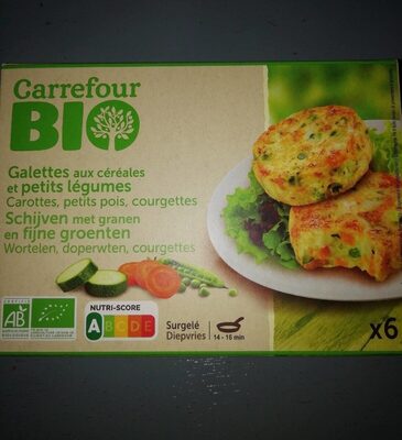 Foto de Galettes aux céréales et petits légumes Carottes, petits pois, courgettes