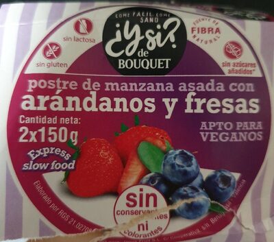 Foto de Postre de Manzana Asada con Arándanos y Fresas