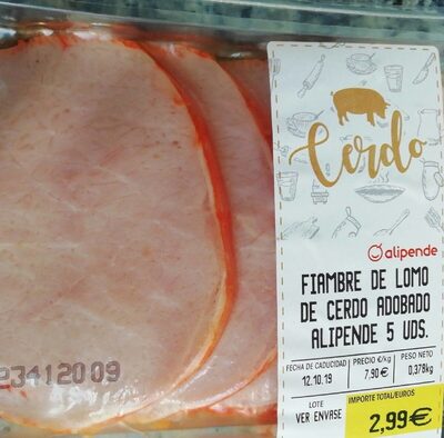 Foto de Fiambre de lomo de cerdo adobado