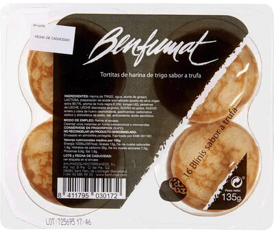 Foto de 16 blinis trigo sabor trufa