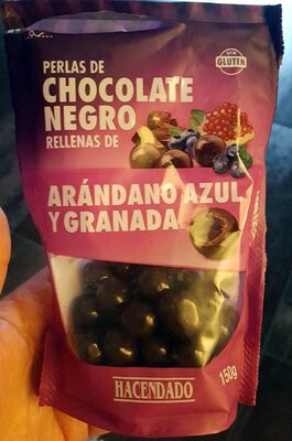 Foto de Perlas de chocolate negro rellenas
