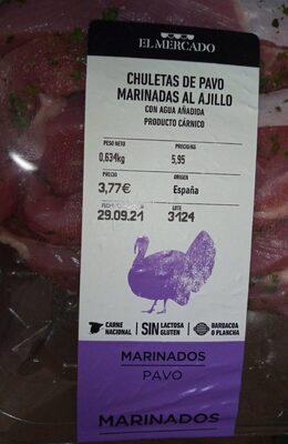 Foto de Chuletas de Pavo al ajillo