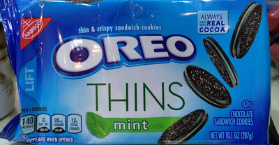 Foto de Nabisco oreo thins cookies mint 1x10.1 oz