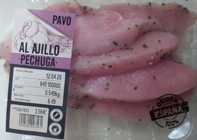 Foto de Pechuga de pavo al ajillo