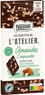 Foto de NESTLE L'ATELIER Tablette Chocolat noir amandes croquantes - 100g