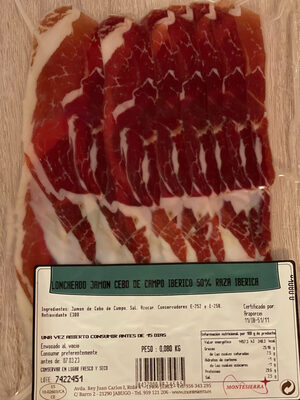 Foto de Loncheado jamón cebo de campo ibérico 50% raza ibérica