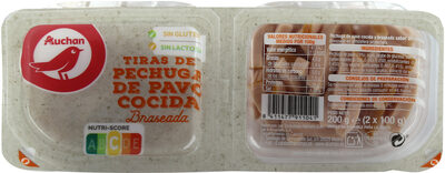 Foto de Tiras de pechuga de pavo cocida braseada