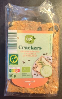 Foto de Crackers queso emmental y semillas de calabaza