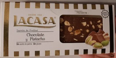 Foto de Turrón de praliné chocolate y pistacho