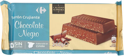 Foto de Turrón crujiente chocolate negro