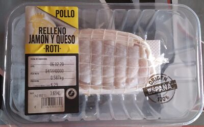 Foto de Pollo relleno jamón y queso roti