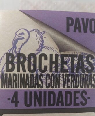Foto de Brochetas de Pavo Marinadas con verduras