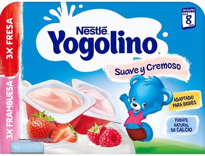 Foto de Yogolino suave y cremoso fresa y frambuesa