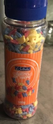 Foto de Kerst: Sugar Letters Busje 100 Gram (belbake)