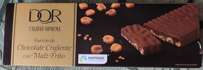 Foto de Turrón de chocolate crujiente con maíz frito