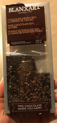 Foto de Chocolate negro 85% con pepitas de cacao