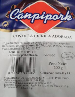 Foto de Costilla Ibérica Adobada