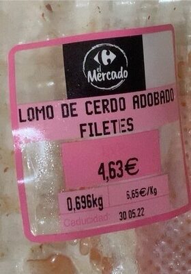 Foto de Lomo de cerdo adobado filetes