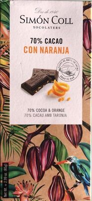 Foto de Chocolate 70% cacao con naranja