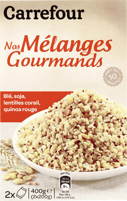 Foto de blé et lentilles soja et Quinoa