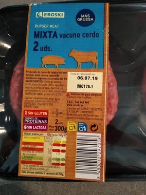 Foto de Burger meat mixta vacuno cerdo