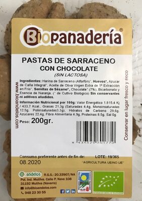 Foto de Pastas de sarraceno con chocolate