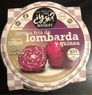 Foto de Crema fría de lombarda y quinoa