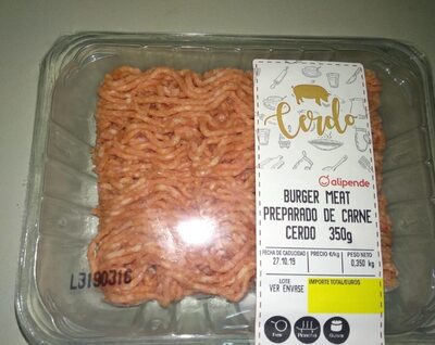 Foto de Burger meat preparado de carne de cerdo 350g