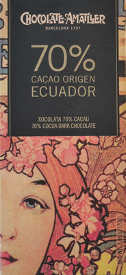 Foto de Chocolate 70% cacao origen Ecuador