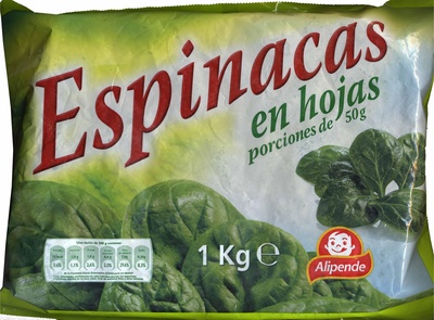 Foto de Espinacas en hojas
