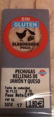 Foto de Pechugas rellenas de jamon y queso