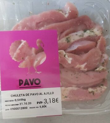 Foto de Chuleta de pavo al ajillo
