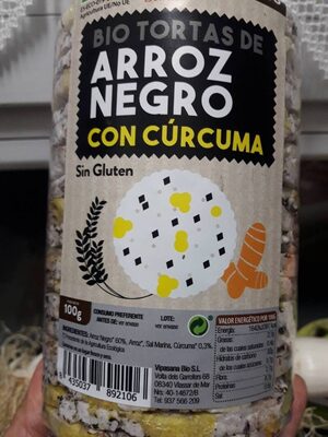 Foto de Bio tortas de arroz negro con cúrcuma